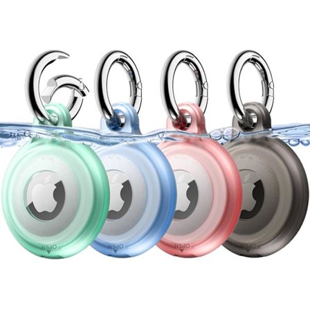 Stora Black Friday-erbjudanden! 4-pack vattentätt AirTag-fodral (flerfärgat), reptåligt helkroppsskydd