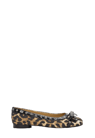 GANNI Eyelets Bow Ballerina Satin Print Skor Dam Flerfärgad 39