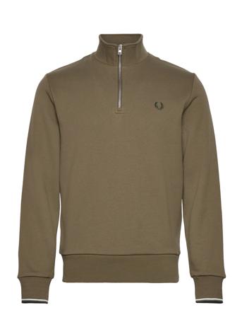 Half Zip Sweatshirt Sweat-shirt Genser Kakigrønn Fred Perry*Betinget Tilbud