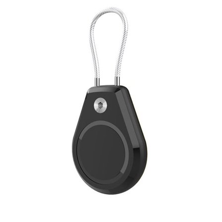 Apple AirTag-fodral vattentätt med stålkabel - svart