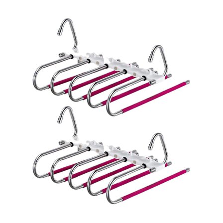 Pantalonginkuljettime Tilaa Säästävä Vaatejärjestäjä 2 Pakkaus