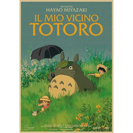 Vintage Retro Papir Anime Poster Tonari No Totoro Miyazaki Vægskulptur Vintage Hjemmeindretning Børneværelses Dekoration