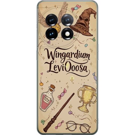 Yhteensopiva Puhelinkuori OnePlus 11 Harry Potter Wingardium Leviosa taikasauva taikakuvakkeet Kultainen Snidget Potter kuvitus