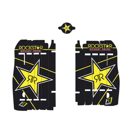 Blackbird Rockstar Energy Radiator Guard Decals - Honda CRF 450X 2017-2017