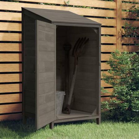 Vidaxl Trädgårdsbod Antracit 55x52x112 Cm Massivt Granträ Antracit
