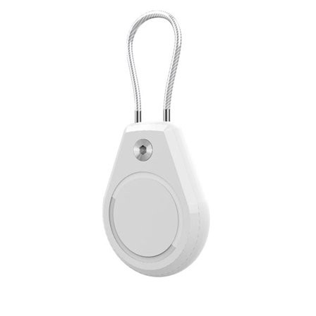 Apple AirTag-kotelo vedenpitävä teräskaapelilla - valkoinen