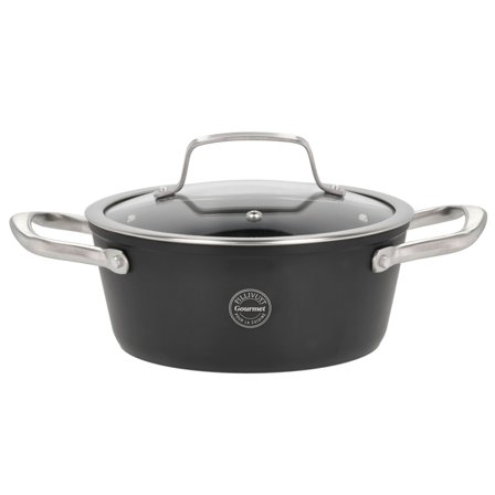Pillivuyt gryta med glaslock 2,1 liter 20 cm, svart aluminium | Matlagning > Kokkärl & Stekpannor > Grytor | Bagaren och Kocken