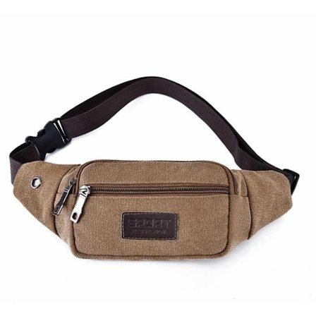 Taljetaske - 3 rum i lærredsstof, der kan justeres i forskellige farver