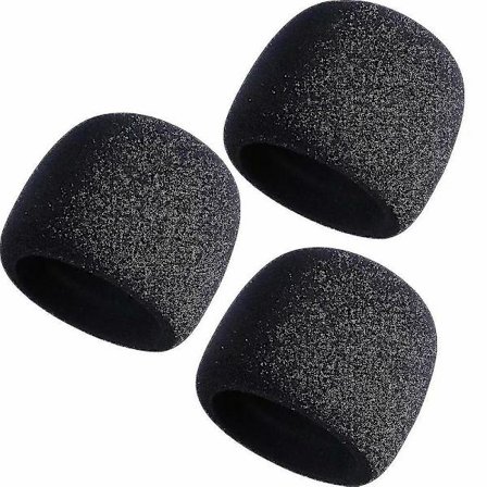 Mikrofondeksel Skum Mikrofon Vindskjerm For Blue Yeti, Yeti Pro Kondensatormikrofon (svart) (3 stk)