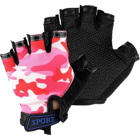 Sport Handskar, Skyddande Sport Handskar för Barn, Barnens Halvfinger Sport Handskar för Cykling, Båtliv (Lämplig ålder: 6-11 år)