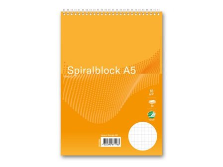 Spiralblock A5 60g 50 blad rutat - Lyreco - Kontorsmaterial - Block och anteckningsböcker - Spiralblock