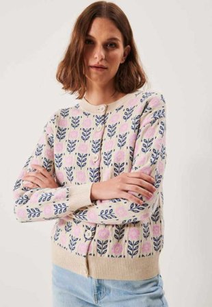 Jumperfabriken Alfrida Cardigan Tröjor Dam Beige XL