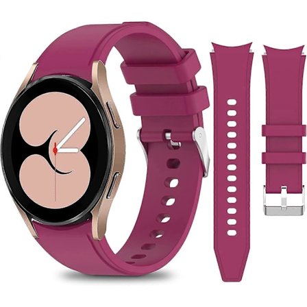 Kompatibel med Samsung Galaxy Watch 4 Band 40mm 44mm/ Galaxy Watch 4 Classic Band 42mm 46mm/ Galaxy Watch 3 Band 41mm, Inga Glapp Mjuk Silikon Sport 
