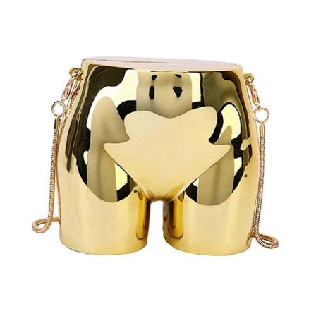 Axelremsväska Dam Balväska Kvällsväska med Rem Guld