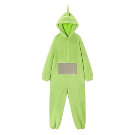 IC Unisex Teletubbies Kostym Disi Onesies Lala Cosplay Pyjamas Jumpsuit CNMR Grön XL