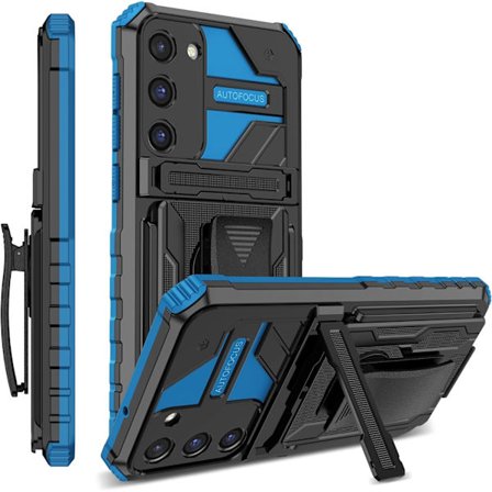 Mobilskal - Samsung Galaxy S21 FE - Stöttåligt - Bältesklämma - Inbyggt Ställ