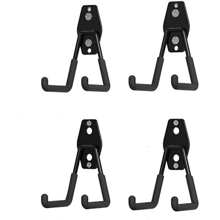 4 kpl raskaan sarjan autotalli koukut, autotalli varastokoukut, seinään kiinnitettävät autotalli ripustuskoukut pyörälle, tikkaille, isoille esineille