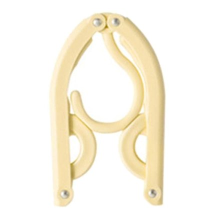 Bærbar kleshengeren for reise, sammenleggbar kleshengeren, plassbesparende reisevaskeri, 1 stk - gul