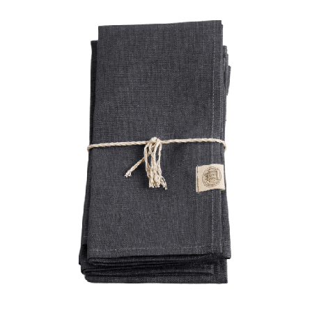 Lovely Linen Servetter Classic - Manglat Lin Bordstextil Unisex Grå 44x44 cm