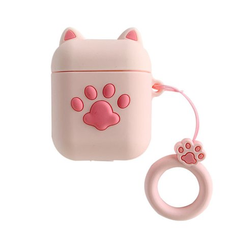 Airpods 1/2-fodral, Super Söt Kreativ Rolig Katt Tass Kitty Fötter Palm