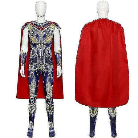 Thor Love and Thunder Barn Vuxen Dräkt Halloween Jumpsuit Outfit V