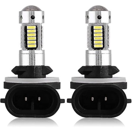 Bil Forlygte LED Tågeforlygte Pære Hvid Bil Tågeforlygte Forlygte (sort) (2 stk)