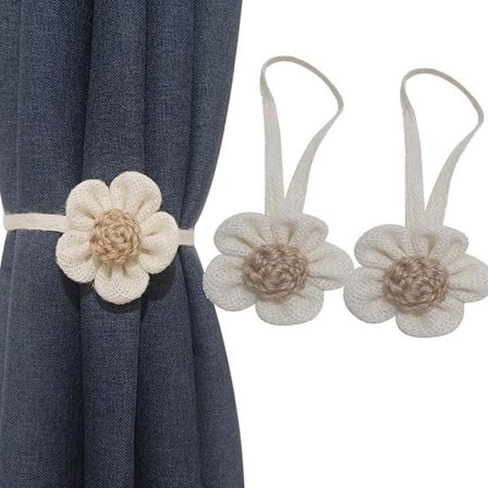 2 stk. magnetiske blomstergardinholdere, praktisk dekoration