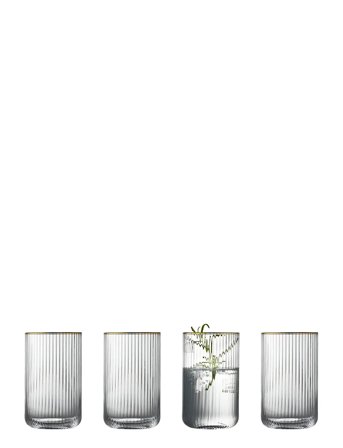 Lyngby Glas Highball Palermo Gold 4 Stk. - Nude - 50 CL