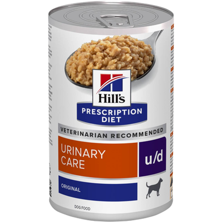 Hill's Prescription Diet Dog - u/d Urinary Care Original Canned - Wet Dog Food 370 g x 12 - Hund - Hundefôr & hundemat - Veterinærfôr for hund - 