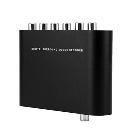 5.1 Kanal Digital Audio Konverter Optisk Koaksial Fiber Lydadapter