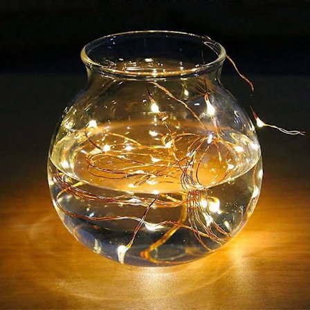 2M 20LED Batteridrevne Lyslenker Kobbertråd Lys Fest Juldekorasjon