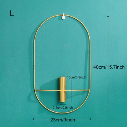 Enkel smidesjärn Väggdekoration Vas Modern Ljus Lyx Hem Vardagsrum Butik Vägg Blomsterarrangemang Konst Guld Vas