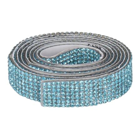 Rhinestone Strip Sø Blå 5yd Længde Selvklæbende Funklende Bredt Anvendt Krystalbånd til Fest Bryllup Hjem