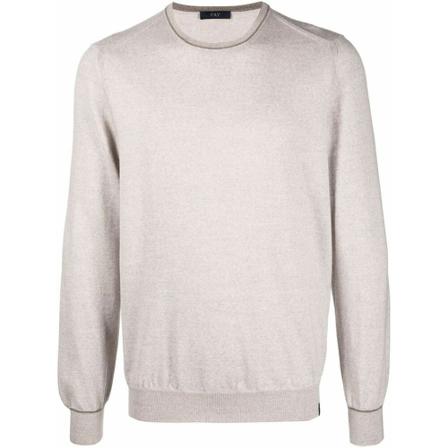 Fay, Round-neck Knitwear Wit, Heren, Maat:XL