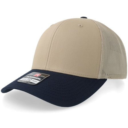 Richardson - Beige trucker Caps - 122 Combination Khaki/Navy Trucker @ Hatstore