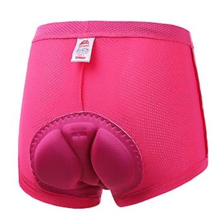 Dame Cykelbukser med Polstring, Holdbare Mesh-Shorts, Bløde, Hurtigtørrende, til MTB og Landevejscykling (L pink)