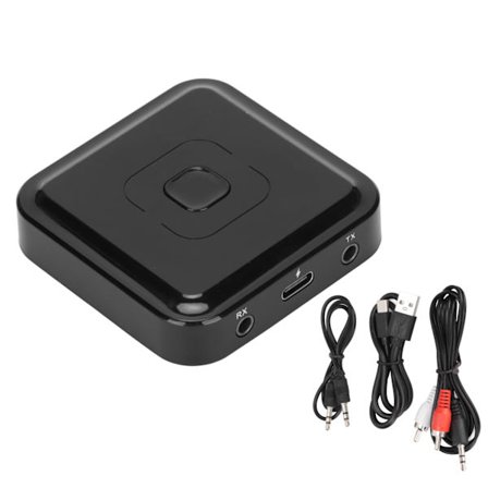 2 i 1 Bluetooth 5.1 Audio Receiver Transmitter Trådløs Stereo Adapter med 3.5mm AUX RCA Jack til Bil TV Hovedtelefoner