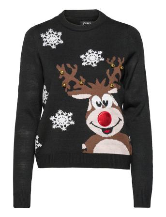 Onlxmas Bell L/S Pullover Ex Knt ONLY Black