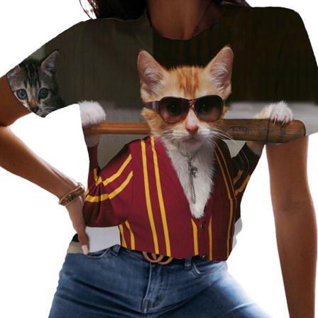 Kortärmade Kvinnor T-shirts Med Rund Hals