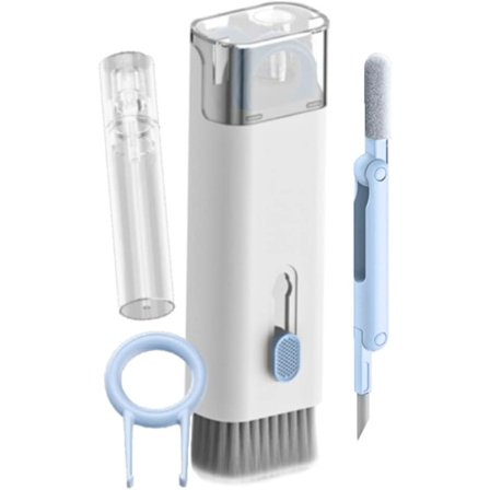 7 i 1 tastatur rengøringsbørste (blå), tastatur rengøringsbørste sæt, multifunktionel tastatur headset rengøringsmiddel med keycap ekstraktor til 