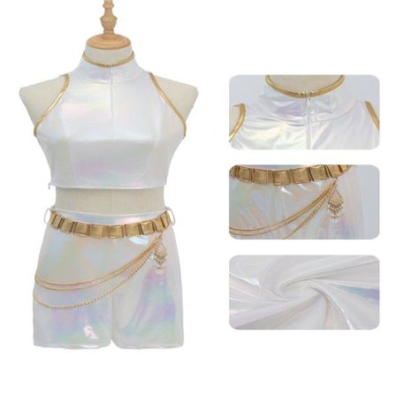 K-Pop Demon Hunter Cosplay -asu | Rumi Mira Zoe Täydellinen varustus*Rumi (vaatteet + housut)*L Rumi (vaatteet + housut)