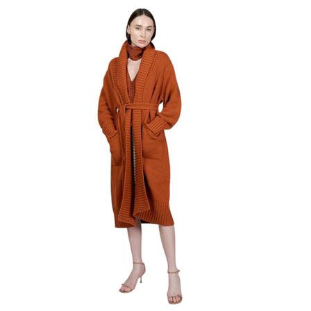 Semicouture Cashmire Long Cardigan Rød, Dame Cardigans