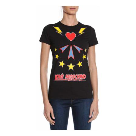 Love Moschino T-Shirt Sort, Dame