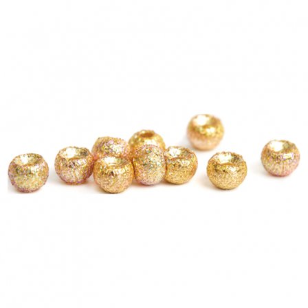 Gritty Tungsten Beads 2,7mm - Metallic Gold