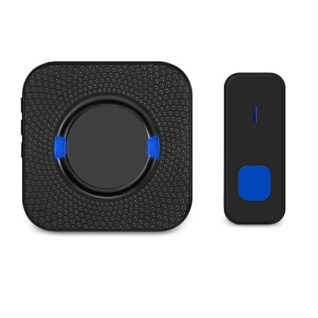 Trådløs dørklokke utendørs vanntett, trådløs plugg-in for hjem,