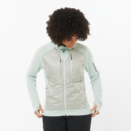 Salomon - veste pour femme Elixir Hybrid Hd W - Misty Blue - M