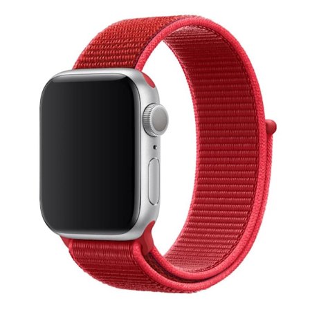 Apple Watch 42mm / 44mm / 45 Armband Röd Nylon