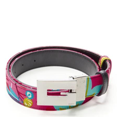 Gucci Vintage, Pre-owned Belts Roze, Dames, Maat:ONE Size,Zilver