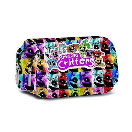 Smiling Critters -penaali, suuri, vetoketjullinen koulupenaali lapsille, pöytäjärjestäjä 5