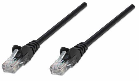 INTELLINET Patchkabel RJ45 U/UTP Cat5e 10.00m schwarz